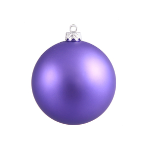 Purple Ball Ornaments 4" Matte Set of 6