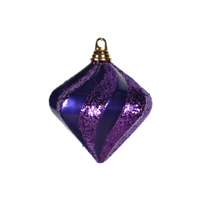 Retro Glitter Diamond 6" Set of 2 Purple