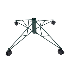 Rolling Metal Tree Stand Green 6.5'-7.5'