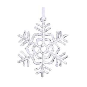 Large Clear Snowflake Ornament 12" 