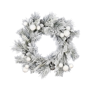 Snowball Wreath 30"