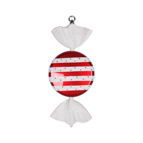 Striped Peppermint Ornament 13" Set of 2