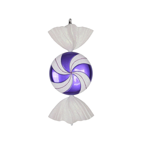 Bonbon Ornament 18.5" Set of 2 Purple Swirl