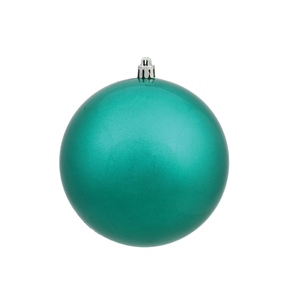 Teal Ball Ornaments 4.75" Candy Finish Set of 4