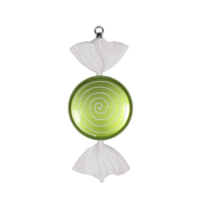 White Swirl Candy Ornament 13" Set of 2