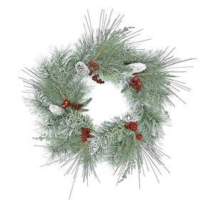 Frosted Sugar Pine Wreath 24"