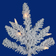 9' Flocked White Spruce Full Warm White LED Lights