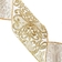 Italian Embroidery Ribbon 4" White/Gold